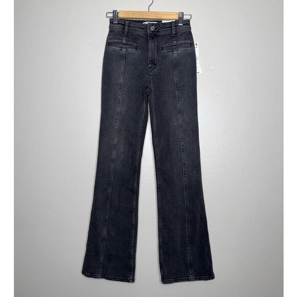 We The Free Firecracker Flare Jeans Black Gold Star Detail Size 24 NWT $168 - Picture 2 of 9